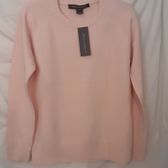 NWT French Connection XL Pink Crew Neck Sweater - Picture 2 of 5